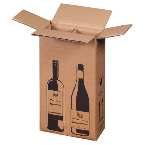 Scatole per bottiglie Wine Pack conf. 10 pz Bong due bottiglie 222103010